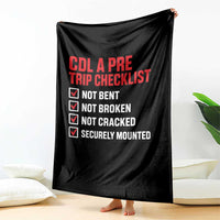 CDL A Pre Trip Checklist Trucker Throw Blanket Driver Safety Inspection Graphic