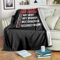 CDL A Pre Trip Checklist Trucker Throw Blanket Driver Safety Inspection Graphic