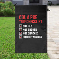 CDL A Pre Trip Checklist Trucker Garden Flag Driver Safety Inspection Graphic