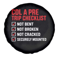 CDL A Pre Trip Checklist Trucker Spare Tire Cover Driver Safety Inspection Graphic