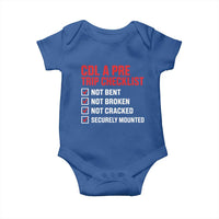 CDL A Pre Trip Checklist Trucker Baby Onesie Driver Safety Inspection Graphic