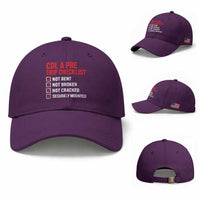 CDL A Pre Trip Checklist Trucker Baseball Cap Driver Safety Inspection Graphic