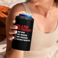 CDL A Pre Trip Checklist Trucker 4 in 1 Can Cooler Tumbler Driver Safety Inspection Graphic