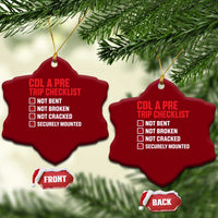 CDL A Pre Trip Checklist Trucker Ceramic Ornament Driver Safety Inspection Graphic