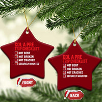 CDL A Pre Trip Checklist Trucker Ceramic Ornament Driver Safety Inspection Graphic