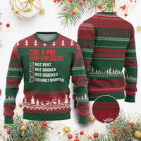 CDL A Pre Trip Checklist Trucker Ugly Christmas Sweater Driver Safety Inspection Graphic