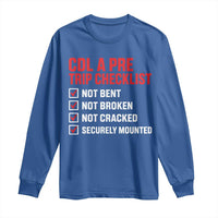 CDL A Pre Trip Checklist Trucker Long Sleeve Shirt Driver Safety Inspection Graphic