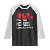 CDL A Pre Trip Checklist Trucker Raglan Shirt Driver Safety Inspection Graphic