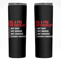 CDL A Pre Trip Checklist Trucker Skinny Tumbler Driver Safety Inspection Graphic