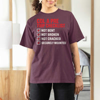 CDL A Pre Trip Checklist Trucker T Shirt For Women Driver Safety Inspection Graphic