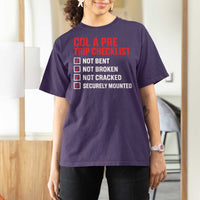 CDL A Pre Trip Checklist Trucker T Shirt For Women Driver Safety Inspection Graphic