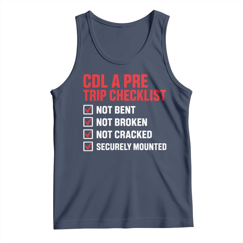 CDL A Pre Trip Checklist Trucker Tank Top Driver Safety Inspection Graphic