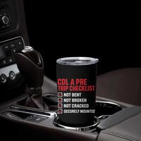 CDL A Pre Trip Checklist Trucker Tumbler Cup Driver Safety Inspection Graphic