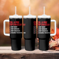 CDL A Pre Trip Checklist Trucker Tumbler With Handle Driver Safety Inspection Graphic