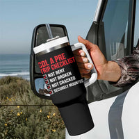 CDL A Pre Trip Checklist Trucker Tumbler With Handle Driver Safety Inspection Graphic