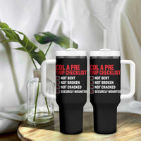 CDL A Pre Trip Checklist Trucker Tumbler With Handle Driver Safety Inspection Graphic