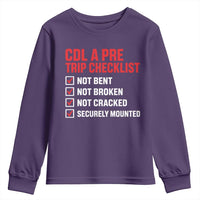 CDL A Pre Trip Checklist Trucker Youth Sweatshirt Driver Safety Inspection Graphic