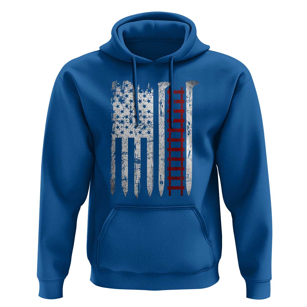 American Flag Railroad Hoodie Railway Workers Track Spike Graphic