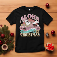 Hawaii Christmas T Shirt Surfing Santa With Tattoos Aloha Christmas - Wonder Print Shop