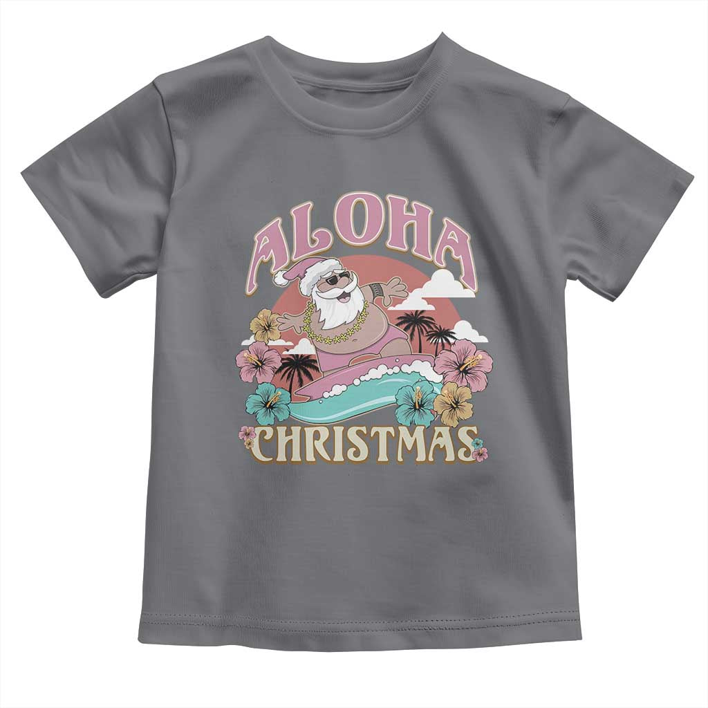 Hawaii Christmas Toddler T Shirt Surfing Santa With Tattoos Aloha Christmas