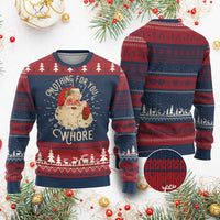 Funny Santa Ugly Christmas Sweater Nothing For You Whore Christmas Joke Gift - Wonder Print Shop