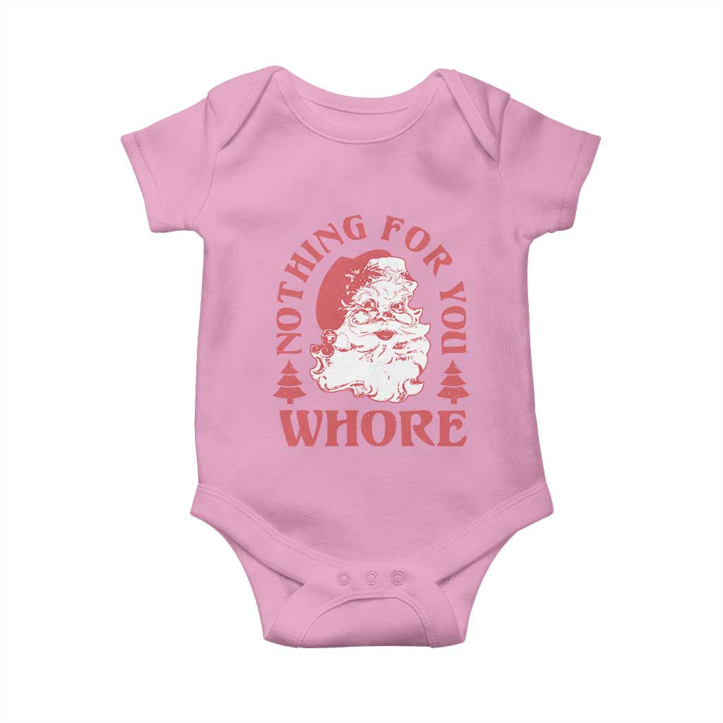 Christmas Santa Baby Onesie Vintage Nothing For You Whore Family Xmas