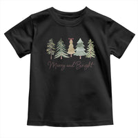 Merry and Bright Trees Toddler T Shirt Womans Holiday Coquette Tree Bow