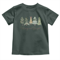 Merry and Bright Trees Toddler T Shirt Womans Holiday Coquette Tree Bow