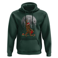 Bigfoot Christmas Tree Lights Hoodie Believe Bigfoot Santa Hat Sasquatch Loves Rock On