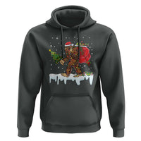 Bigfoot Christmas Tree Lights Hoodie Believe Xmas Sasquatch Lovers Funny