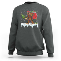 Bigfoot Christmas Tree Lights Sweatshirt Believe Xmas Sasquatch Lovers Funny - Wonder Print Shop