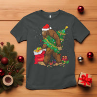 Bigfoot Christmas T Shirt Believe Sasquatch Lovers Xmas Tree Lights - Wonder Print Shop