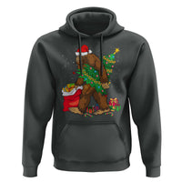 Bigfoot Christmas Hoodie Believe Sasquatch Lovers Xmas Tree Lights