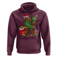 Bigfoot Christmas Hoodie Believe Sasquatch Lovers Xmas Tree Lights