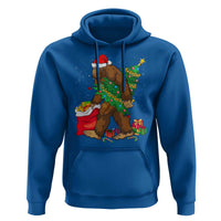 Bigfoot Christmas Hoodie Believe Sasquatch Lovers Xmas Tree Lights