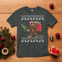 Funny Bigfoot Christmas T Shirt Believe Bigfoot Santa Hat Sasquatch Loves Rock On - Wonder Print Shop