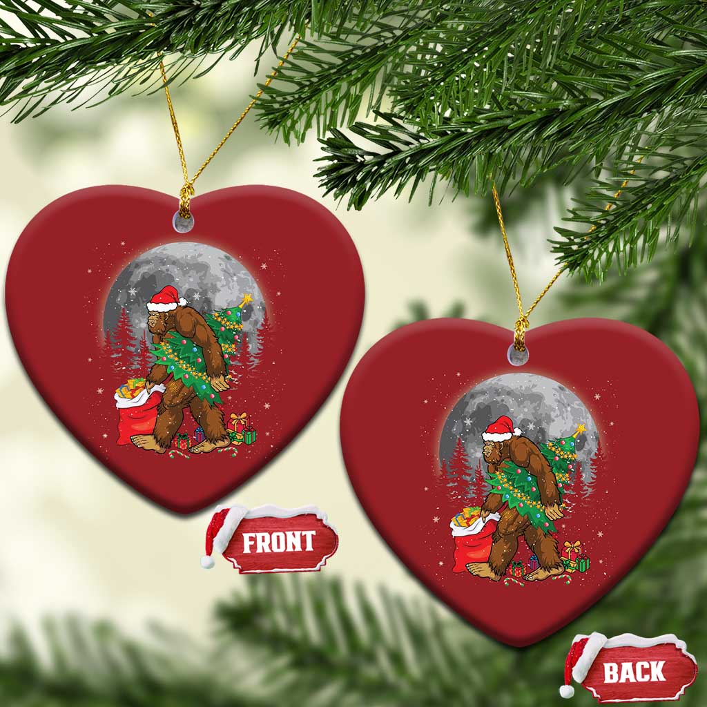 Bigfoot Christmas Tree Lights Christmas Ornament Believe Xmas Sasquatch Lovers Ugly Gift - Wonder Print Shop