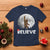 Funny Bigfoot Christmas T Shirt Cool Full Moon & Trees Sasquatch Xmas Lights - Wonder Print Shop