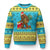 Bigfoot Ugly Christmas Sweater Pineapple Tree Lights Funny Hawaiian Xmas Sasquatch Lovers - Wonder Print Shop