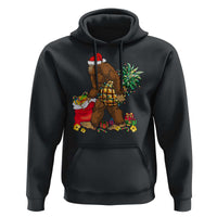 Bigfoot Christmas Hoodie Pineapple Tree Lights Funny Hawaiian Xmas Sasquatch Lovers