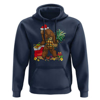 Bigfoot Christmas Hoodie Pineapple Tree Lights Funny Hawaiian Xmas Sasquatch Lovers