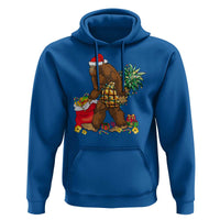 Bigfoot Christmas Hoodie Pineapple Tree Lights Funny Hawaiian Xmas Sasquatch Lovers