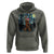 Christmas Bigfoot Starry Night Hoodie Sasquatch Santa Hat Sasquatch Van Gogh Sky Painting Art