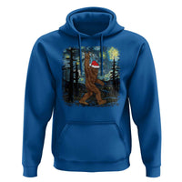 Christmas Bigfoot Starry Night Hoodie Sasquatch Santa Hat Sasquatch Van Gogh Sky Painting Art