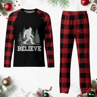 Bigfoot Plaid Pajama Set Funny Sasquatch Believe Lovers Gifts Xmas - Wonder Print Shop