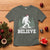 Bigfoot Christmas T Shirt Funny Sasquatch Believe Lovers Gifts - Wonder Print Shop