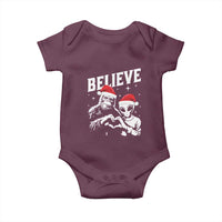 Alien And Bigfoot Christmas Baby Onesie