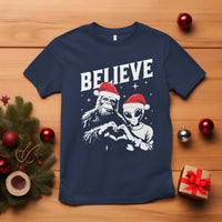 Alien And Bigfoot Christmas T Shirt - Wonder Print Shop