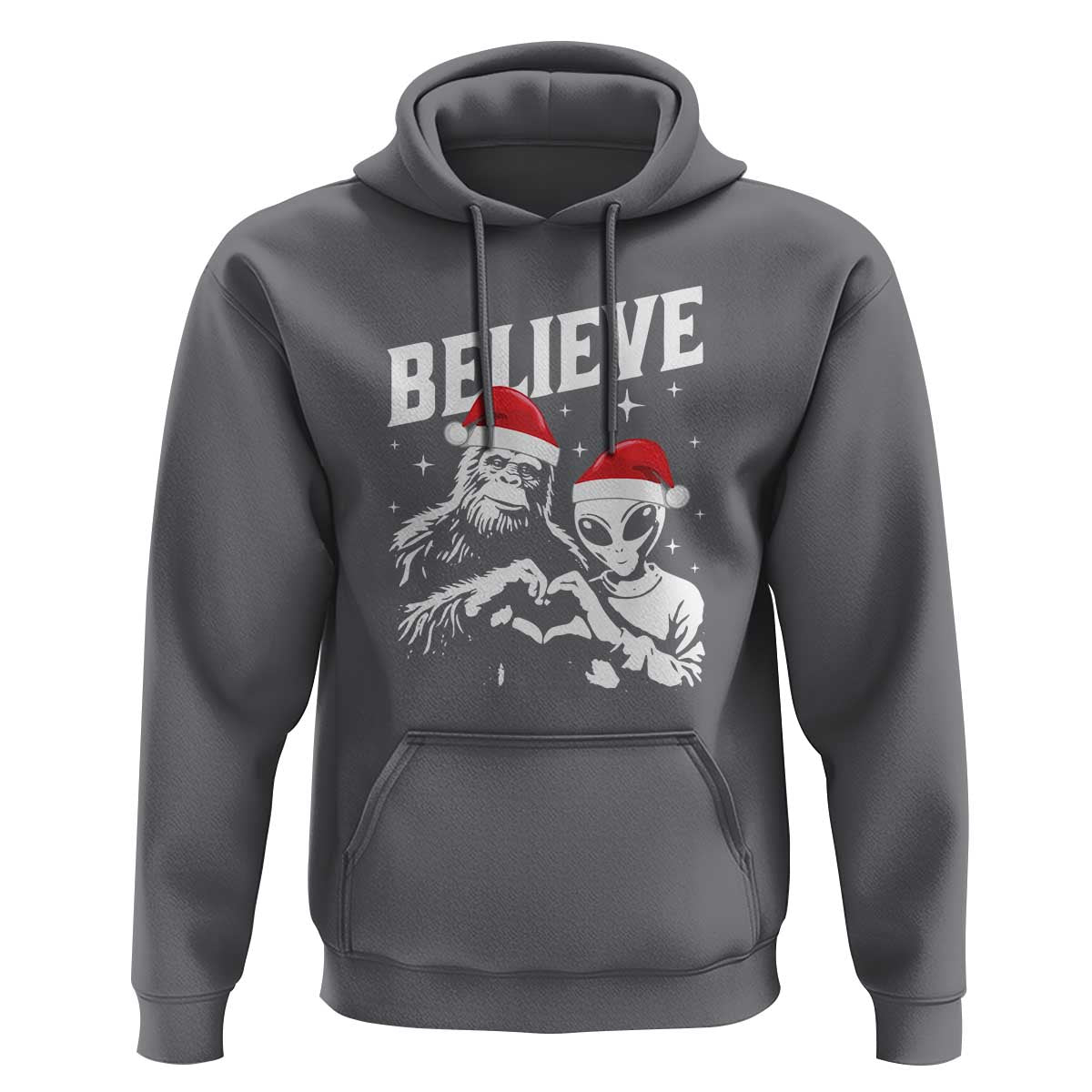 Alien And Bigfoot Christmas Hoodie