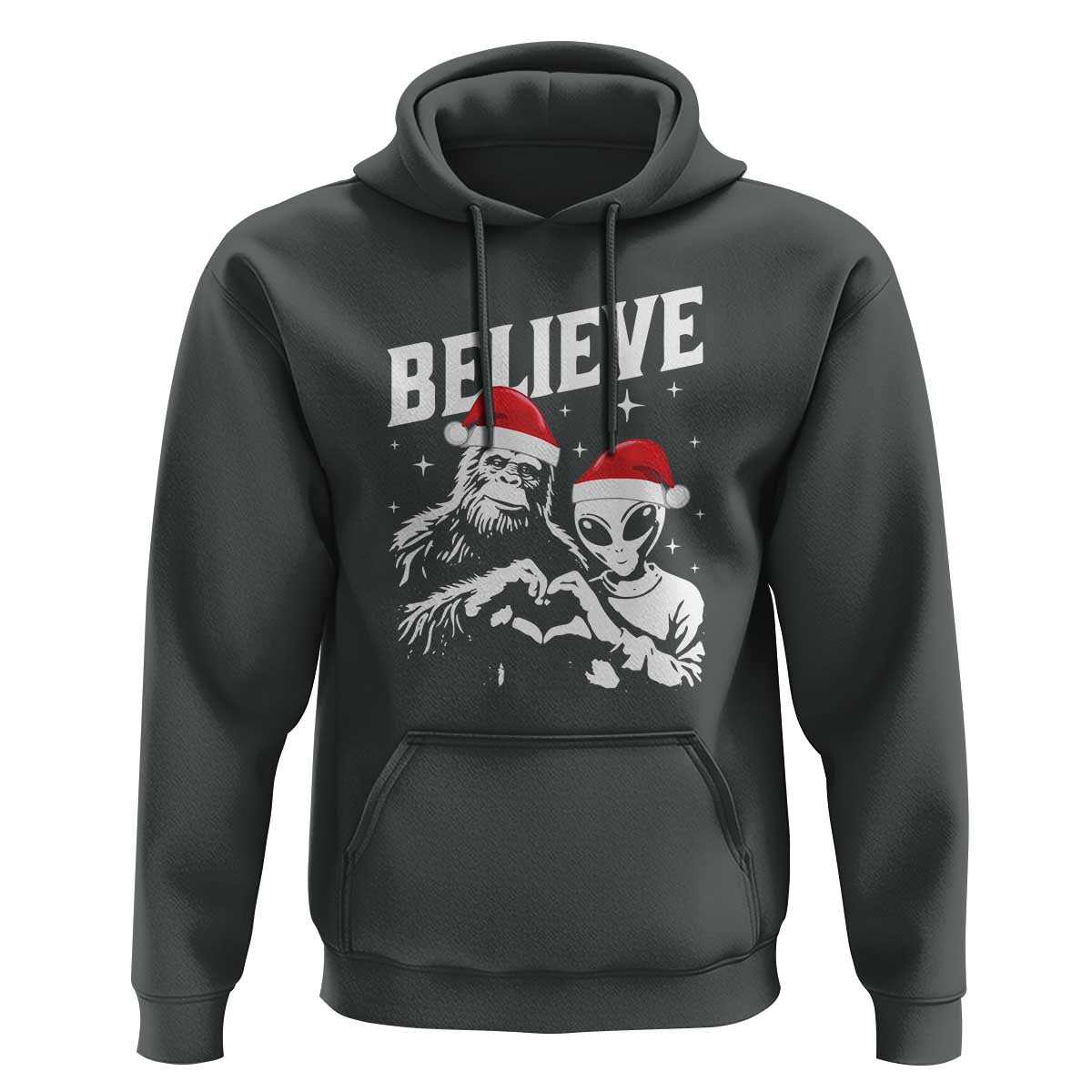 Alien And Bigfoot Christmas Hoodie